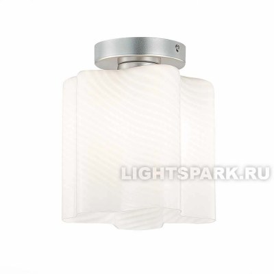 Светильник потолочный St Luce ONDE SL117.502.01 серебристый, белый с полосками, в стиле Модерн