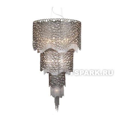 Люстра подвесная Crystal lux HAUBERK SP-PL12+8+4 с декоративными цепочками
