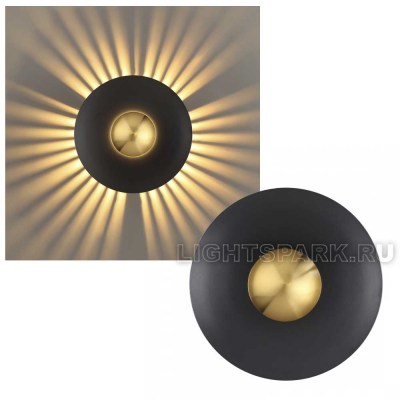 Светильник настенный Odeon light ADAMAS 4223/13WL черный, золото