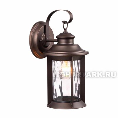Светильник уличный настенный Odeon Light MAVRET 4961/1W коричневый, прозрачный, в стиле классика
