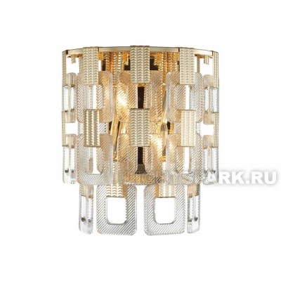 Светильник настенный Odeon Light BUCKLE 4989/2W золотой, прозрачный, в стиле модерн