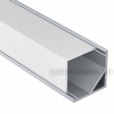 Профиль накладной угловой для ленты Maytoni ALM009S-2M серебро, в стиле хай-тек