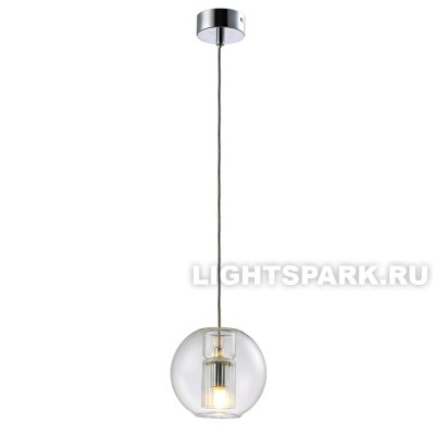 Светильник подвесной Crystal Lux BELEZA SP1 B CHROME хром, прозрачный, в стиле лофт