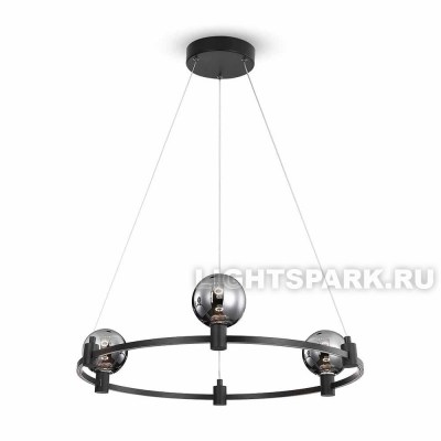 Светильник подвесной Freya Urban FR4005PL-03B черный, дымчатый, в стиле хай-тек