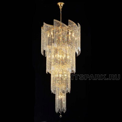 Люстра подвесная Crystal Lux GRANDE SP25 D800 GOLD золотой, прозрачный, в стиле классика