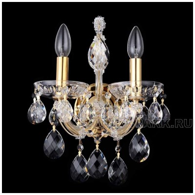 Бра Crystal Lux ISABEL AP2 GOLD/TRANSPARENT