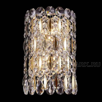 Бра Crystal Lux LIRICA AP2 CHROME/GOLD-TRANSPARENT хром, прозрачный, золото, в стиле арт-деко