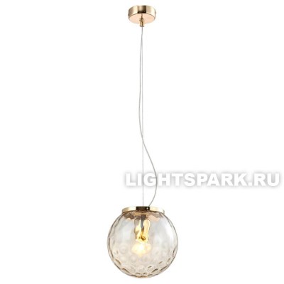 Светильник подвесной Crystal Lux MAYO SP1 D200 GOLD/AMBER золото, янтарный, в стиле современный