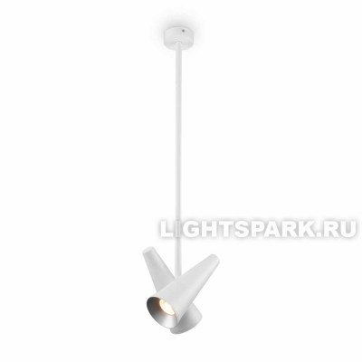 Светильник подвесной Maytoni Giro MOD095PL-02W белый, серебро, в стиле скандинавский