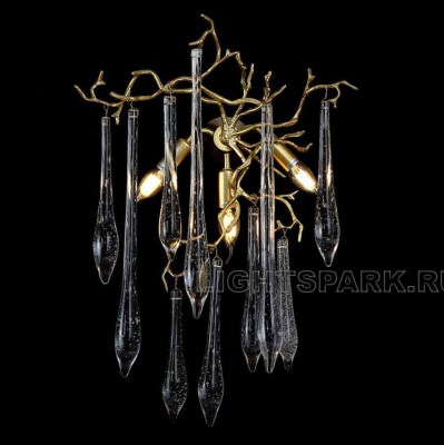 Бра Crystal Lux REINA AP3 GOLD PEARL золото, прозрачный, в стиле арт-деко