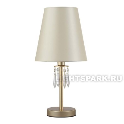 Лампа настольная Crystal Lux RENATA LG1 GOLD золотой, белый, бежевый, в стиле арт-деко