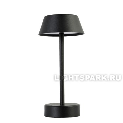 Лампа настольная Crystal Lux SANTA LG1 BLACK черный, в стиле хай-тек