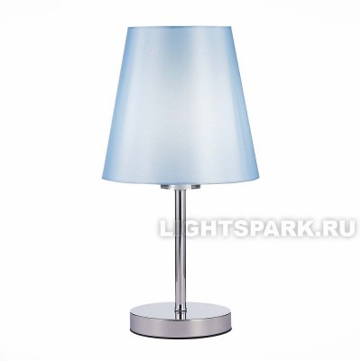 Лампа настольная Evoluce PERAMONE SLE105614-01 хром, голубой, в стиле Модерн