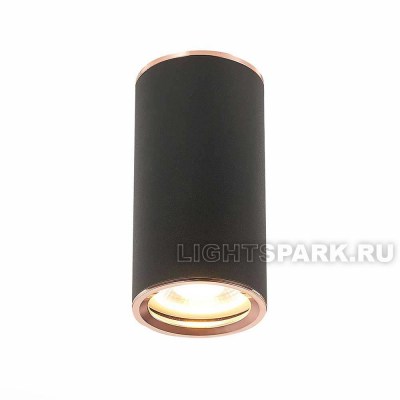 Светильник точечный накладной St Luce CHOMUS ST111.427.01 черный, золото розовое, в стиле Хай-тек