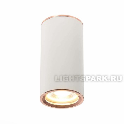 Светильник точечный накладной St Luce CHOMUS ST111.527.01 белый, золото розовое, в стиле Хай-тек