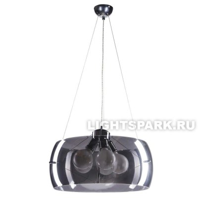 Светильник подвесной Crystal Lux STYLE SP5 SMOKE хром, дымчатый, в стиле современный
