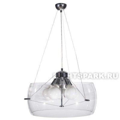 Светильник подвесной Crystal Lux STYLE SP5 TRANSPARENT хром, прозрачный, в стиле современный