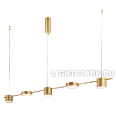 Светильник подвесной Crystal Lux TRISTAN SP5 L1200 GOLD золото, белый, в стиле современный