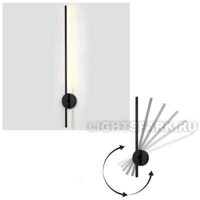 Светильник настенный поворотный Crystal Lux VERDE AP L1000 BLACK черный, в стиле современный