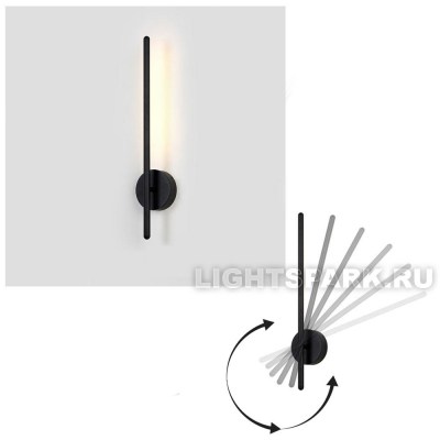 Светильник настенный поворотный Crystal Lux VERDE AP L500 BLACK черный, в стиле современный