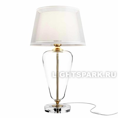 Лампа настольная Maytoni Verre Z005TL-01BS латунь, белый, прозрачный, в стиле арт-деко