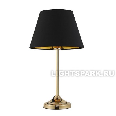 Лампа настольная Crystal lux CONTE LG1 золото и черный абажур