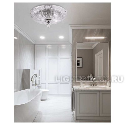Светильник потолочный Crystal lux DENIS D400 CHROME в интерьере ванной комнаты