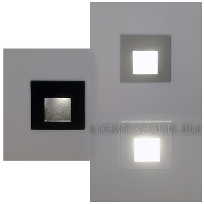 Светильник встраиваемый для стен и ступеней DL 3019 black, DL 3019 grey, DL 3019 white