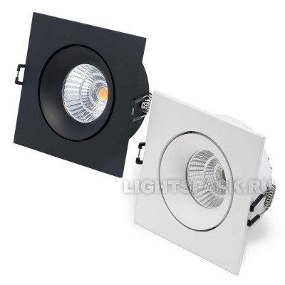 Светильник встраиваемый светодиодный поворотный Ledron LD0031-10W Белый, LD0031-10W-B Черный