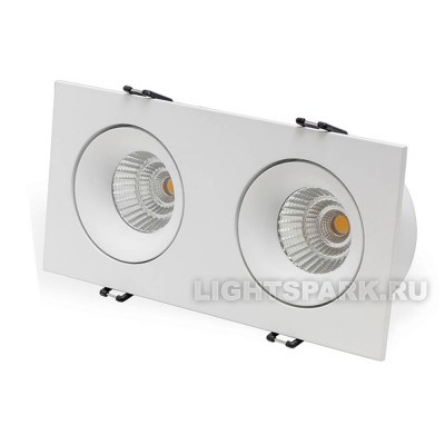 Светильник встраиваемый светодиодный поворотный Ledron LD0032-20W Белый