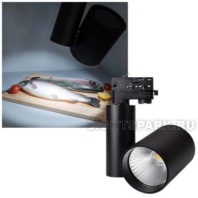 Светильник трековый трехфазный Arlight LGD-SHOP-4TR-R100-40W Cool SP7500-Fish черный для подсветки рыбы и рыбных отделов в магазинах